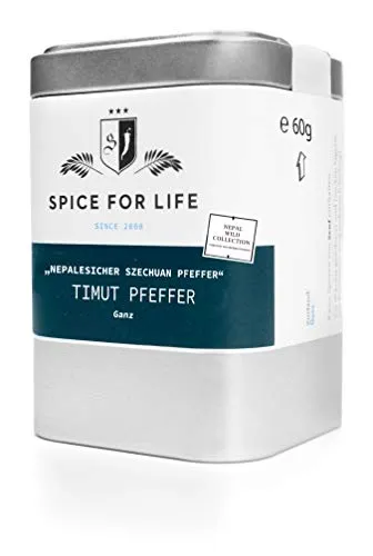 Spice for Life Timut Pfeffer, Nepalesischer Szechuan Pfeffer, ganz 60g