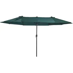 Outsunny Doppel-Sonnenschirm mit Handkurbel von Outsunny