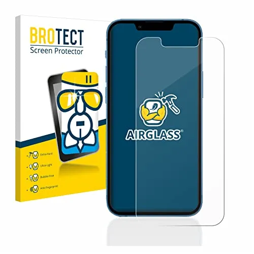 BROTECT Schutzglas für Apple iPhone 13 mini Schutzfolie Panzer Folie Glas Displayschutz Made in Germany [Kratzfest 9H, Anti-Fingerprint,Transparent]