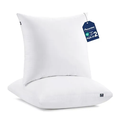 ACCURATEX Verstellbares Kissen mit zerkleinertem Memory Foam 2er Set, 60x60
