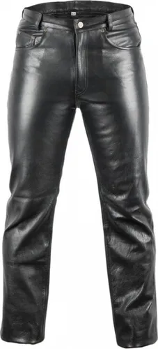 Lederjeans Bikerjeans in Schwarz