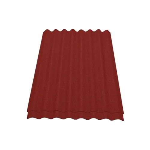Onduline Easyline Dachplatte 2x0,76m² - rot - Dachbau: Ideal für Vordächer und Gartenhäuser, wasserdicht und einsetzbar bei Dachneigungen von 7° bis 90°, leicht zu transportieren.