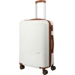 Travelite Hartschalenkoffer Größe M 65L - 4-Rad Trolley mit TSA Schloss, stabil und stylish für sorgenfreies Reisen, ideal für Kurztrips und längere Reisen