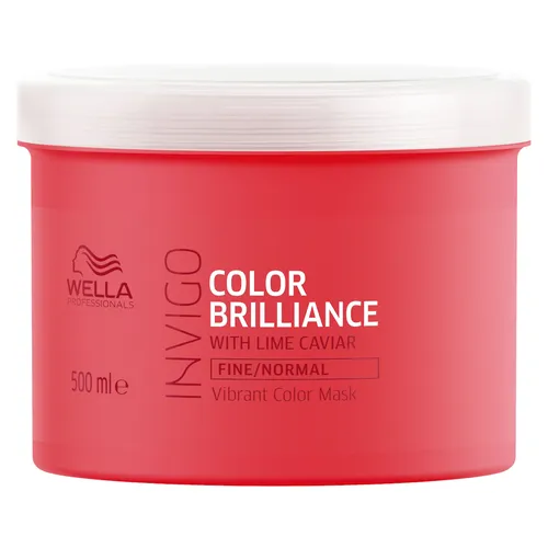 WELLA INVIGO COLOR BRILLIANCE Mask Fine 500 ml - Haartherapien, -öle & -schutz: Intensivpflege für feines, coloriertes Haar mit Limettenkaviar und Vitamin E für strahlende Farbbrillanz und Geschmeidigkeit.