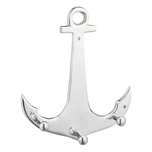 Wandhaken Anker Alu Garderobenhaken Aluminium Haken Kleiderhaken 26 x 23 cm