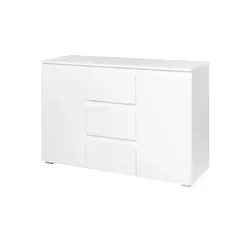 smart Kommode BEN, weiß, 3 Schübe, 2 Türen