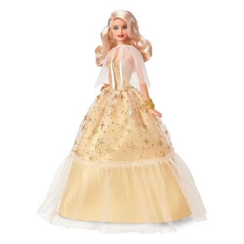 Barbie Anziehpuppe Holiday 2023 HJX04 - Sammelpuppe aus der Mattel Signature Reihe, ideal für Barbie-Fans ab 3 Jahren, mit festlichem Design und hochwertigen Details.