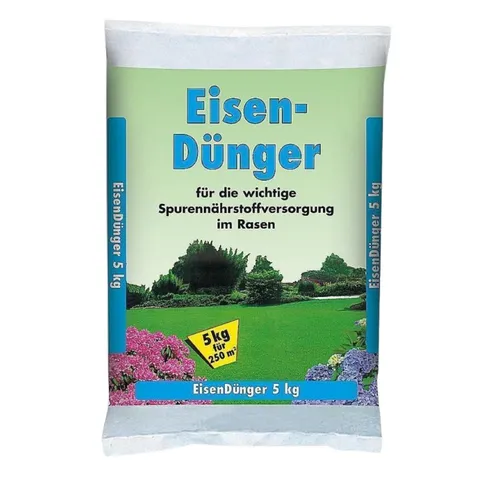 Ziegler Erdenwerk Eisendünger 5kg - Dichten, sattgrünen Rasen fördern - Rasendünger mit hohem Eisengehalt für einen strapazierfähigen, grünen Rasen. Verbessert die Konkurrenzkraft gegen Moos und Beikräuter, wasserlöslich und sofort wirksam.