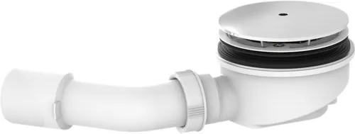 Duschwannenablaufgarnitur Tasso SF60 superflach 196600 - Superflache Ablaufgarnitur in Chrom für stilvolle Badezimmer, aus robustem Kunststoff gefertigt und ideal für eine moderne Duschkabine.