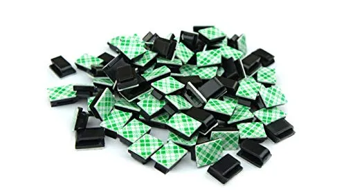 50x Auto Kabelhalter selbstklebend Kabelklemme Kabelclip Kabel Organiser Set Kabelschellen Kabelführung (9,5x12,5mm)