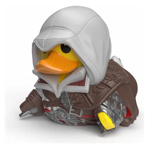 TUBBZ Erstausgabe: Assassin's Creed - Ezio Auditore da Firenze Cosplaying-Gummiente - Sammelbare Cosplay-Entenfigur von Ezio Auditore, ideal für Fans von Popkultur und Spielen. Verpackt in einer stylischen Vitrine, perfekt für dein Regal oder Büro.