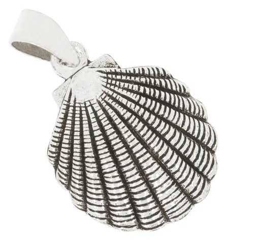 Muschel Kettenanhänger 925 Silber Muschelschale maritimer Schmuck b841