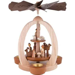 2-stöckige Pyramide Christi Geburt - Exklusiv (30cm) von Erzgebirge-Palast
