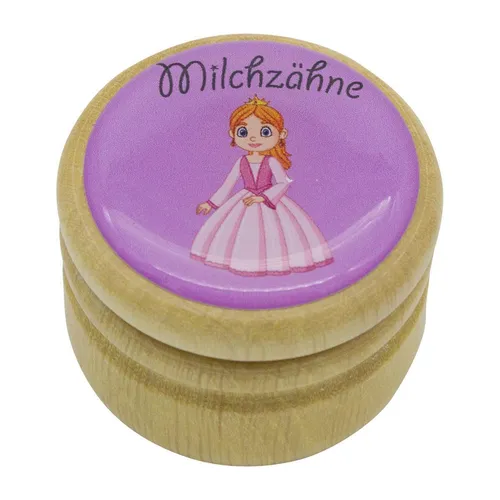 Milchzahndose Prinzessin Zahndose Milchzähne Bilderdose aus Holz 7026