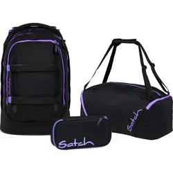 satch Pack Schulrucksack Set 3tlg. (Purple Phantom) von satch