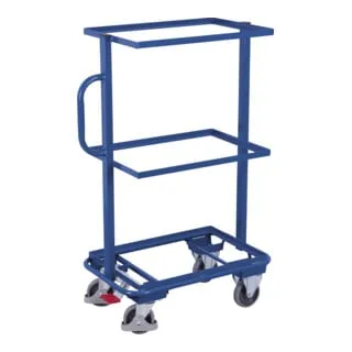 VARIOfit Eurokastenwagen sw-400.800 - Plattformwagen mit 3 offenen Etagen, ideal für 3 Eurokästen. Hohe Tragkraft von 200 kg und 12 Jahre Herstellergarantie für langlebige Nutzung.