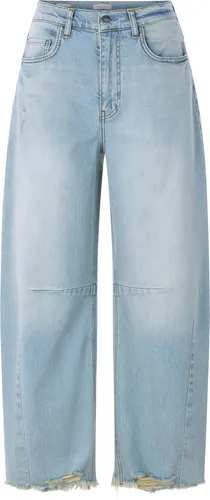 RICHROYAL Weite Jeans für Damen, Gr. 31, Länge 32, denim blau - Lässige Wide Leg Cropped Jeans von RICHROYAL. Mit hoher Leibhöhe und coolen Destroyed Effekten. Vielseitig kombinierbar und aus widerstandsfähigem Denim gefertigt, ideal für jeden Anlass.