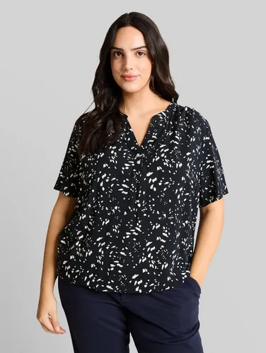 TOM TAILOR PLUS Kurzarmbluse mit Allover-Print – Große Größen