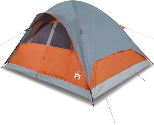 vidaXL Kuppel-Familienzelt für 6 Personen - Wasserdicht und Praktisch - Familienzelt für 6 Personen, wasserdicht mit abnehmbarem Überzelt und praktischem E-Anschluss für Stromzugang. Ideal für komfortable Campingabenteuer.