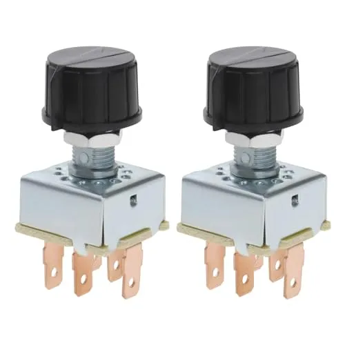 eMagTech 2 Stück Drehknopf für Klimaanlage 3-Gang-Gebläseschalter Klimaanlagensteuerung Drehbarer Ersatz Universell für Auto