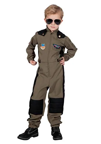 Wilbers & Wilbers Kinder Kostüm Top Pilot grün Overall Karneval Fasching Gr. 176