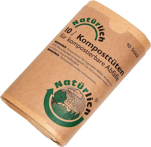 Natürlich Komposttüten Bio Müllbeutel Papier extra stark je 10L Biosack 1 x 10