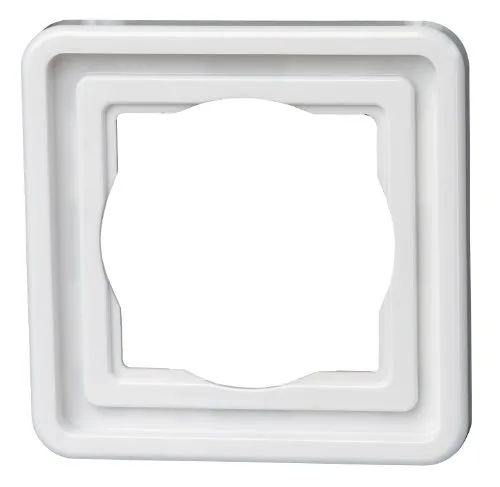 Kopp Standard Unterputz Feuchtraum 1-fach Abdeckrahmen, für senkrechte und waagrechte Installation, UP FR, IP44, arktis-weiß, 302302071