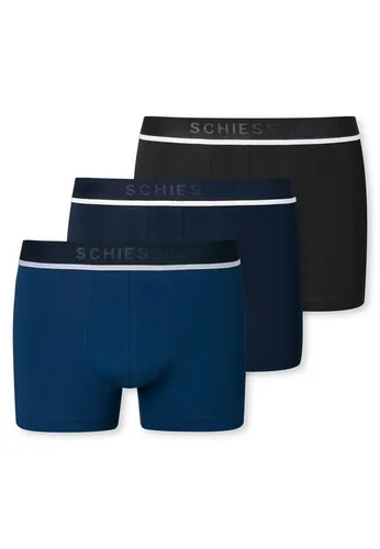 Schiesser Herren 3 PACK Boxershorts - Komfortable Bio Baumwolle - Herren-Boxershorts aus 95% Organic Cotton mit sportlichem Logo-Webgummibund, bequemen Beinausschnitten und ohne störende Nähte für höchsten Tragekomfort.