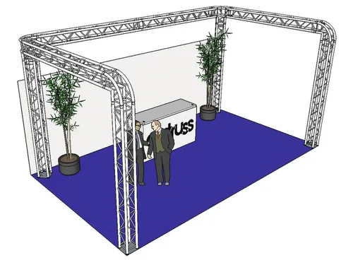 ALUTRUSS Traversenset QUADLOCK 6082R U-Form 7x4x3,5m - Robustes 4-Punkt-Traversensystem aus leichtem Aluminium für vielseitige Anwendungen. Einfache Montage und hohe Stabilität machen es ideal für Events, Messen und Bühnenaufbauten.