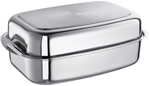 Schulte-Ufer 67067-36 Allzweck-Bräter, 36 x 25 cm, Edelstahl, Silber - Pfannen mit hochglanzpoliertem Edelstahl und Aluminium-Kapselboden, vielseitig einsetzbar und ideal für alle Herdarten, inklusive Induktion.