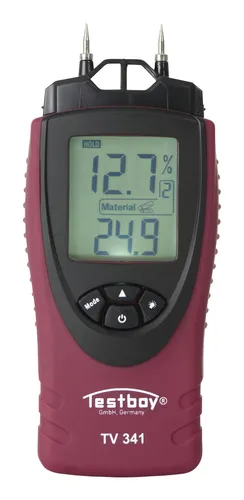 Testboy Materialfeuchtemessgerät TV 341 - Präzises Feuchtigkeitsmessgerät für Holz und Baustoffe, ideal für professionelle Anwendungen und schnelle Messungen.