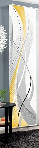 wohnfuehlidee Schiebevorhang Deko Blickdicht Carlisle, Farbe gelb, Größe BxH 60x245 cm