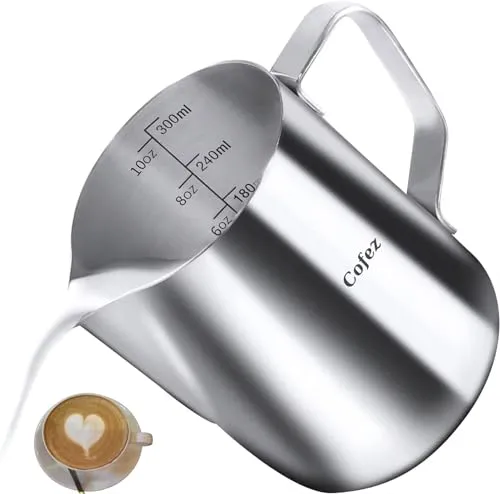 Milchkännchen Edelstahl 350ml mit skala