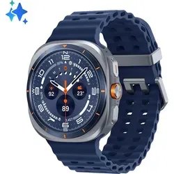 Samsung Galaxy Watch Ultra 47mm LTE Blu Titanio Smartwatch Wear OS - Silber/Blau
