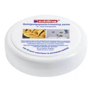 edding 8860 Reinigungspaste 125 g - Effektive Reinigungspaste für versiegelte Oberflächen wie Aluminium und Kunststoff. Entfernt mühelos Permanentmarker-Markierungen, alkoholfrei und säurefrei.