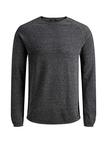 JACK & JONES Jjehill Knit Crew Neck Pullover, Schwarz, XXL EU - Pullover für Herren mit hochwertiger Verarbeitung und leichtem Stretch für optimalen Tragekomfort. Ideal für jeden Anlass – von Homewear bis Business.