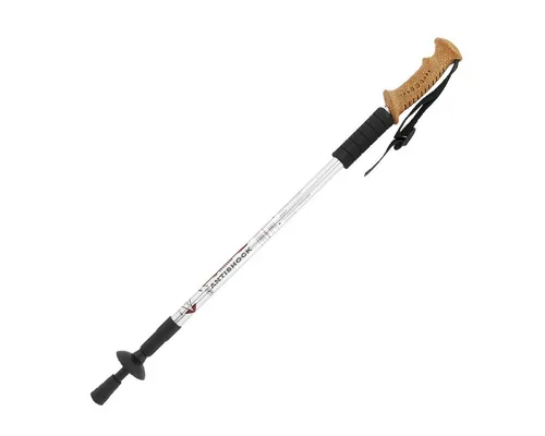 MidGard Nordic-Walking-Stöcke Wanderstоck 65-135cm Teleskop Antischock Stock Korkgriff Dämpfung (1 St), Leicht, mit ergonomischen Korkgriffe