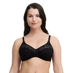 Chantelle Easy Feel Norah Bügel-BH 75B Schwarz - Funktionsunterwäsche mit leicht transparentem Obercup für angenehmen Tragekomfort und verstellbaren Trägern - ideal für jeden Tag.