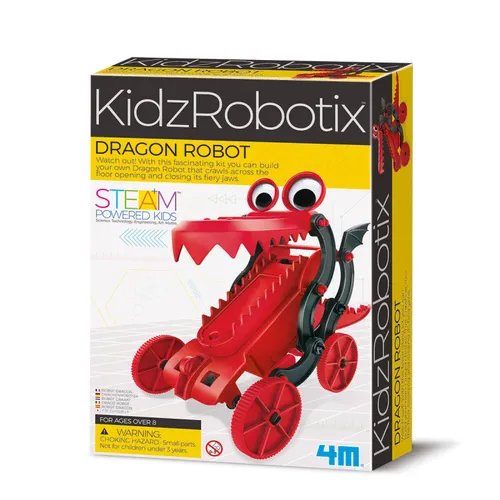 4M Drachen Roboter ROT - KidzRobotix Bastelset für Kinder ab 8 Jahren