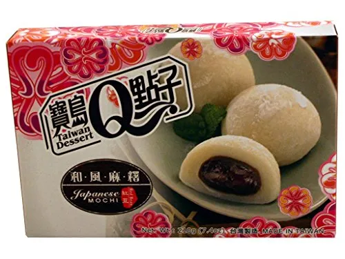 He Fong Klebreiskuchen Mochi mit Rote Bohnen Füllung 210g