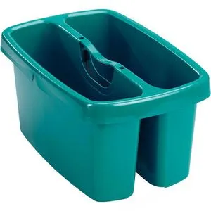 Leifheit Putzeimer Combi Box 52001, 2 x 3 Liter, eckig, aus Kunststoff, türkis