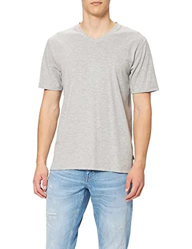 TRIGEMA V-Shirt DELUXE Baumwolle, Herren, Gr. L, grau - Herren-Shirt in grau-melange, 100% Baumwolle, bequem und pflegeleicht. Ideal als Basic für jeden Anlass und auch in Übergrößen erhältlich.