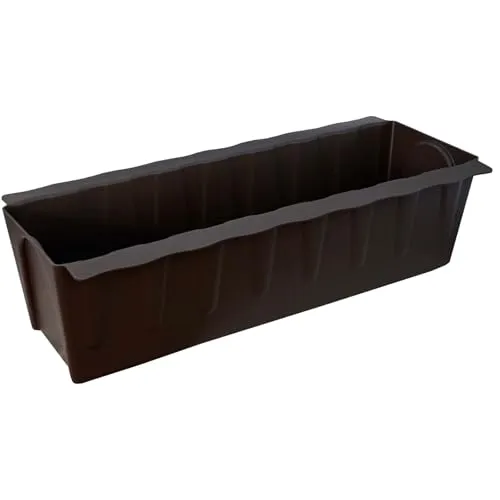 BURI 2 Euro-Paletten Blumenkästen-Einsätze inkl. Bewässerungsmatte | 37,3cm Braun | Pflanzkasten für Europalette Palette | Balkonkasten | Blumentopf | aus stabilen Kunststoff | Made in Germany