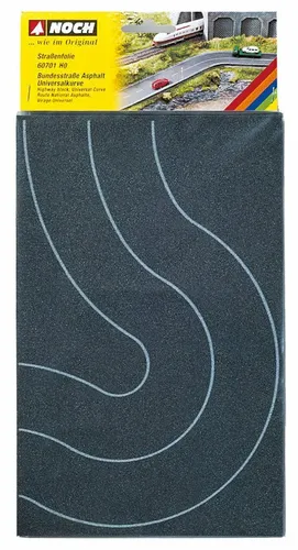 Noch H0 60701 - Bundesstraße Universalkurve Asphalt  Neuware