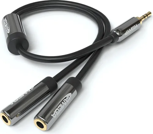 0,2m Audio Klinken Y-Adapter Kabel | Aux Y Splitter Verteiler Stereo Y Adapter
