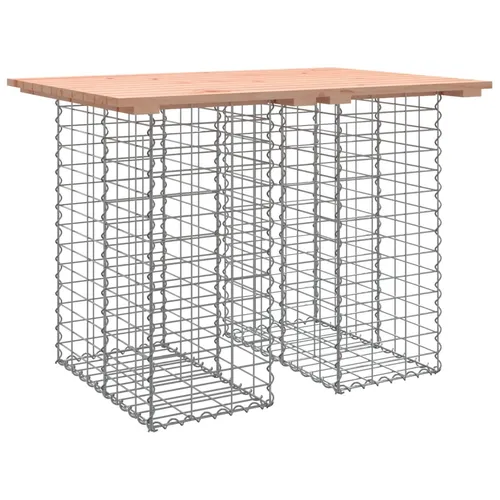 vidaXL Gartenbank aus Gabionen 100x70 cm - Massivholz Douglasie - Robuste Gabionen Gartenbank mit langlebiger Douglasienholz-Sitzfläche, ideal für begrenzte Außenbereiche. Perfekt für Gärten, Terrassen und mehr!