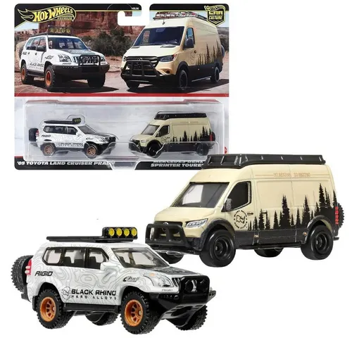 Hot Wheels Spielzeug-Rennwagen Mercedes-Benz ST + Toyota LC Prado Hot Wheels Premium Fahrzeuge