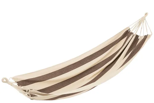 J-line Hängematte Hängematte Grosse Streifen Braun / Ecru, Baumwolle / Polyester
