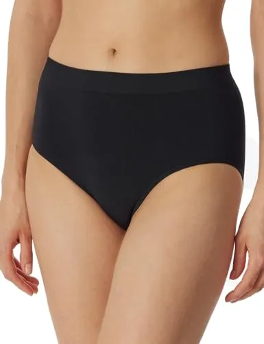 Schiesser Damen Maxislip Nahtlos - Classic Seamless Unterwäsche, Schwarz_181108, XL EU