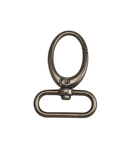 Wuuycoky Karabinerhaken mit großem Kopf, 3,2 cm Innendurchmesser, oval, 6 Stück